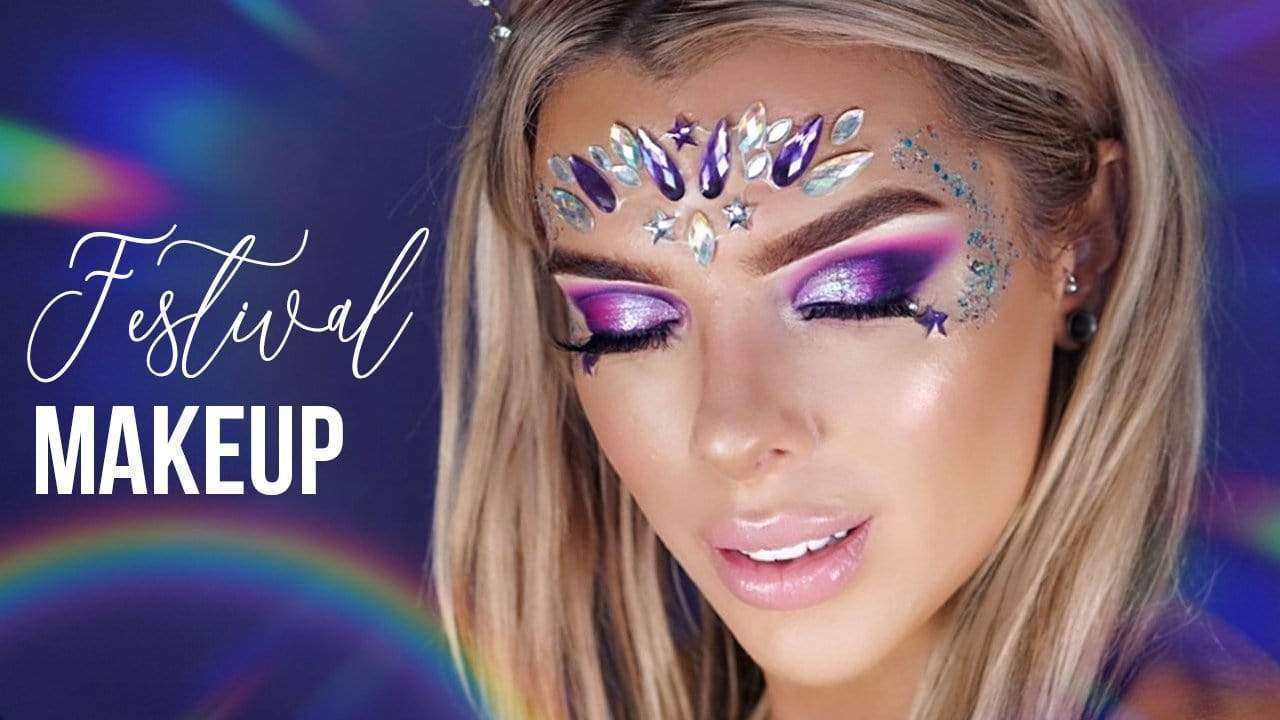 Festival Makeup Tutorial with Glitter & Jewels