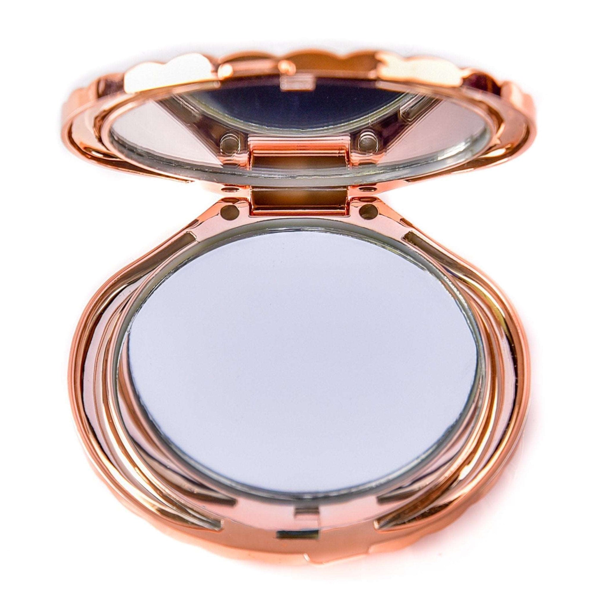 Rose Gold Compact Mermaid Mirror - Jolie Beauty